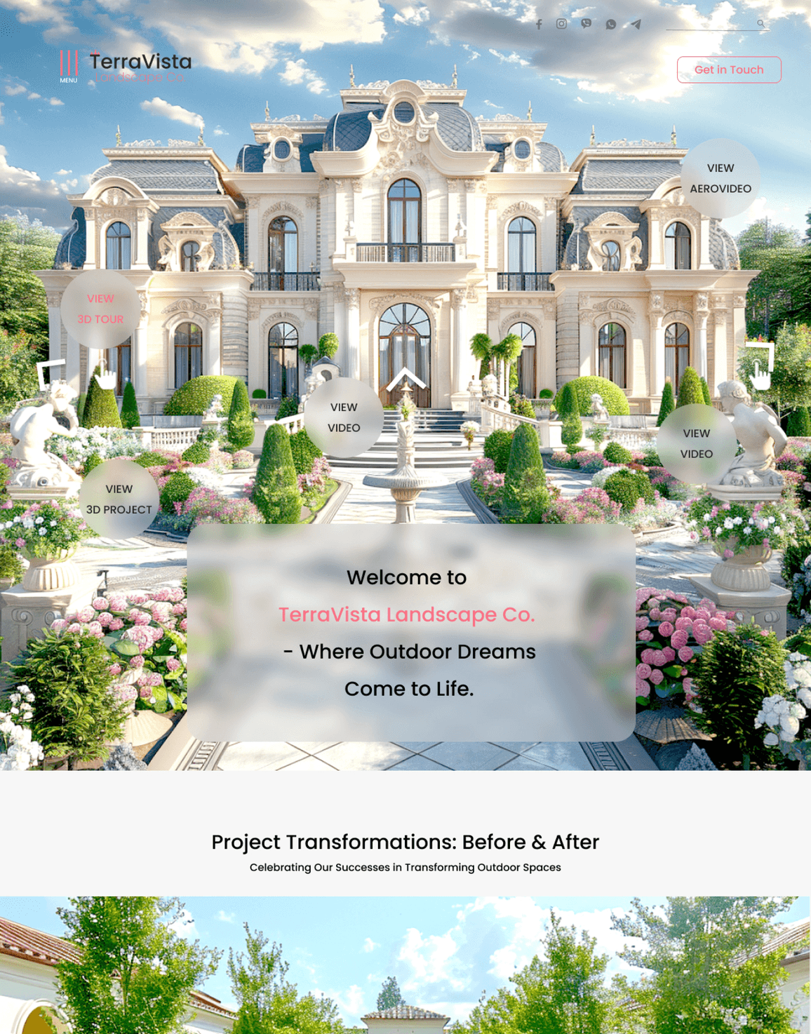 Дизайн сайта студии ландшафтного дизайна после